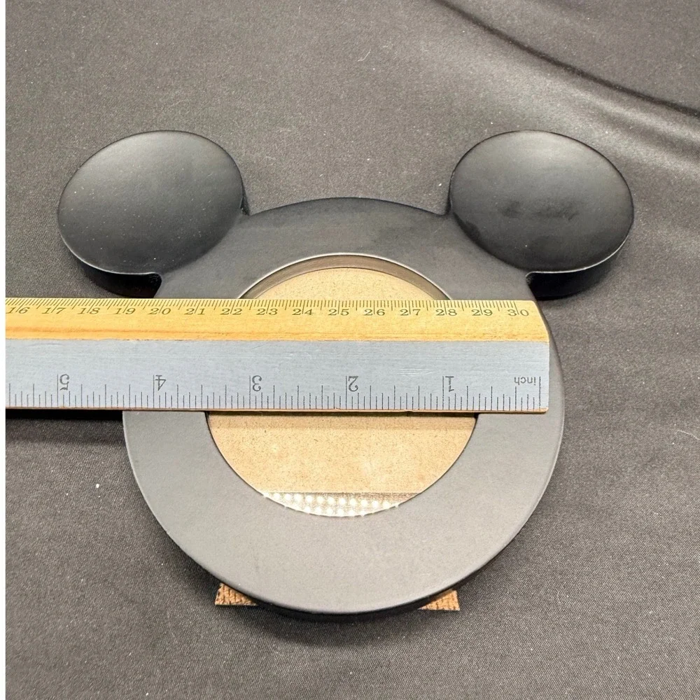 Disney Mickey Mouse Silhouette Picture Frame Matte Black Tabletop Ears Decor